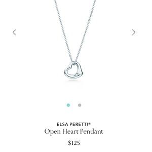 Tiffany’s open heart pendant necklace.